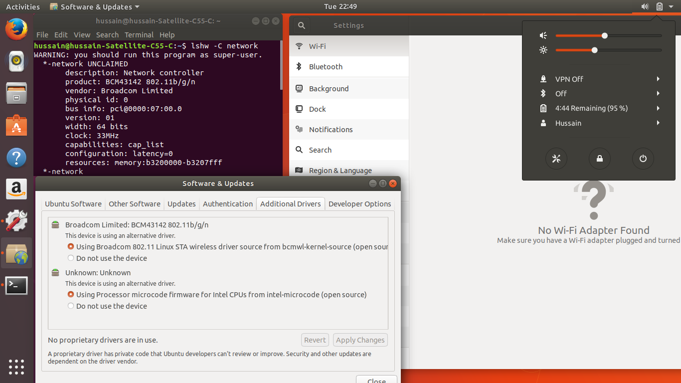 Подключение к интернету к ubuntu