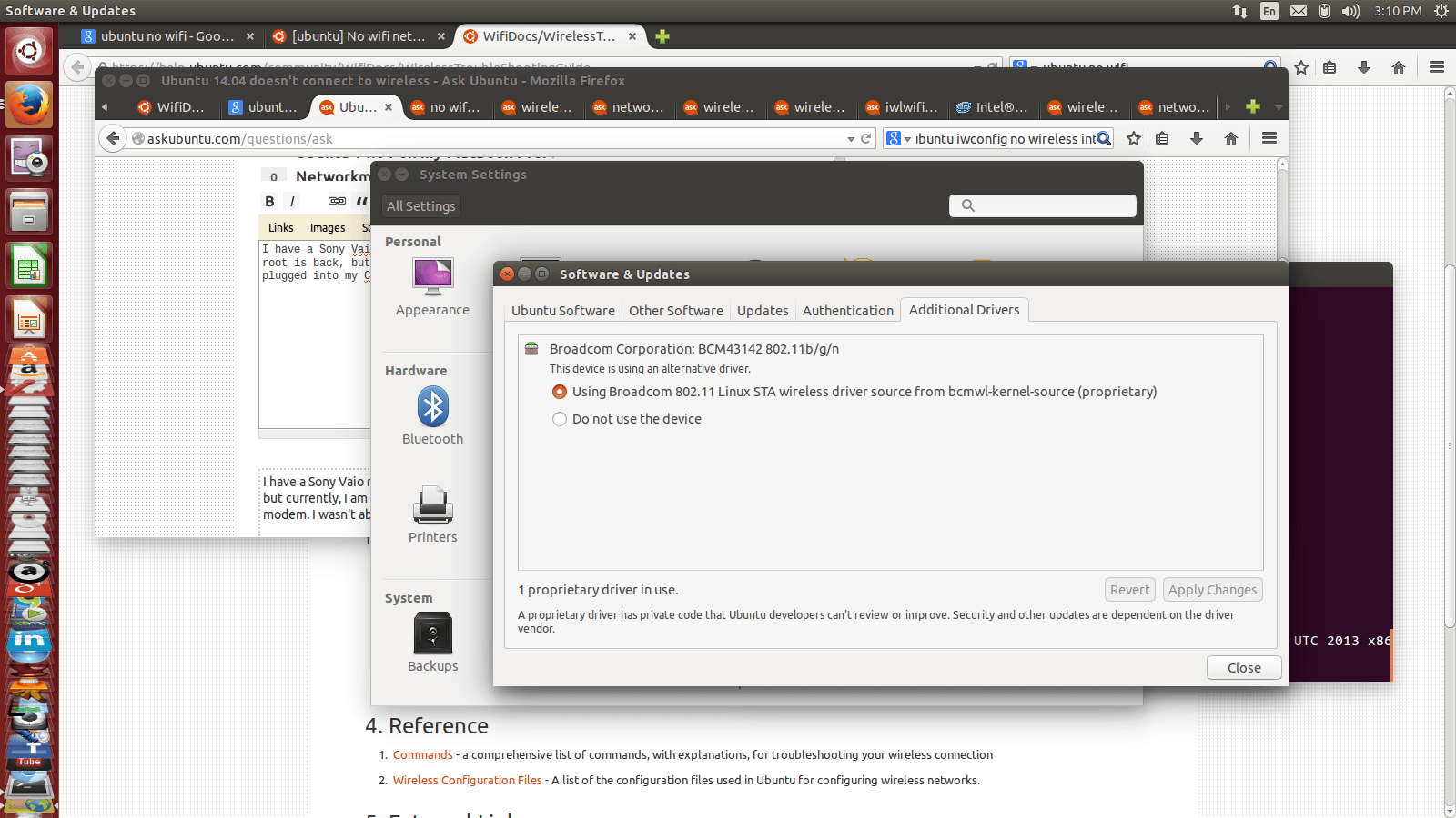 Как установить драйвер wifi адаптера в линукс ubuntu