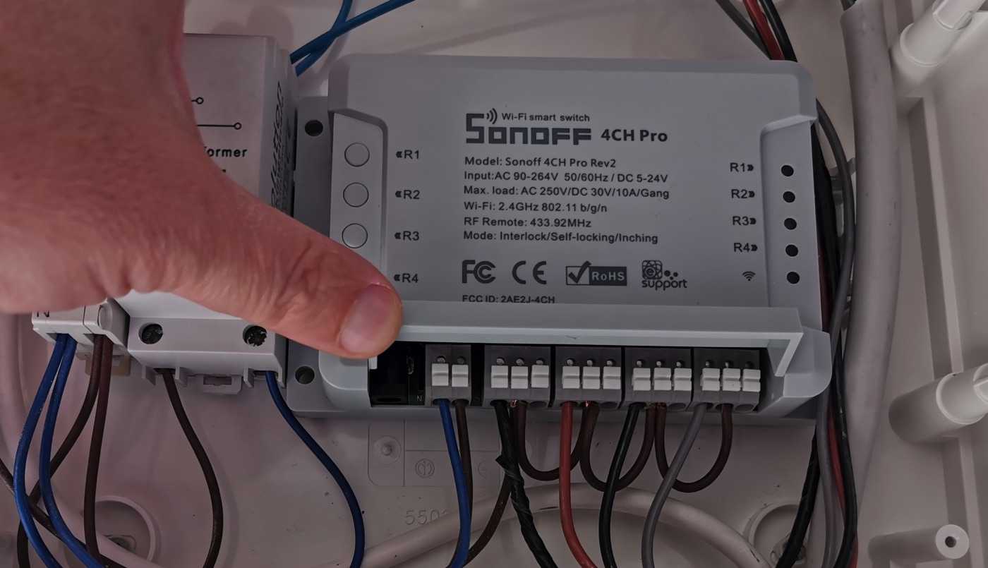 Sonoff 4ch pro r3 схема подключения